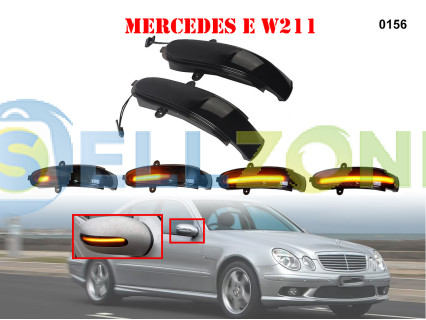 DYNAMIC LED Σετ Φλας ενδείξεων στροφής για καθρέφτες Mercedes E W211 G - 0156