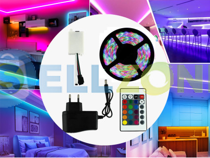 Πολύχρωμη λωρίδα διόδου LED με μήκος 5 μέτρα - D54