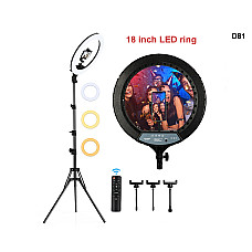 Τρίποδο Δαπέδου Ring Light 18 ιντσών με Βάση για Κινητά 210cm - D81