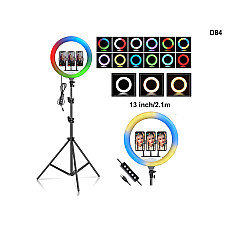 Τρίποδο Δαπέδου Ring Light RGB LED 13 ιντσών με Βάση για Κινητά 210 cm - D84