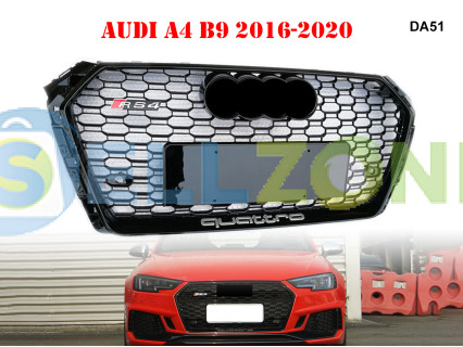 Κεντρική μαύρη μάσκα μπροστινού προφυλακτήρα RS4 RS για AUDI A4 B9 - DA51
