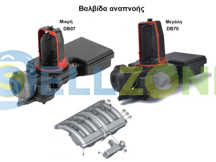 Βαλβίδα εξαγωγής M54B30 για BMW E46 E39 E60 - DB07 / DB70