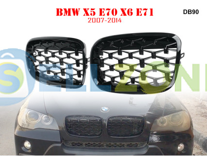 Διπλές M γρίλιες νεφρά τύπου διαμαντιού για BMW X5 X6 E70 E71 - DB90