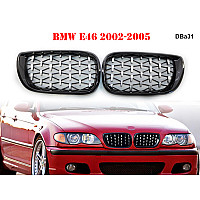 Διπλές γρίλιες νεφρά τύπου διαμαντιού για BMW 3 E46 - DBa31 - Sellzone.bg Διπλές γρίλιες νεφρά τύπου διαμαντιού για BMW 3 E46 - DBa31