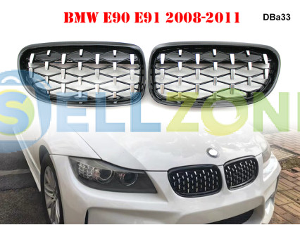 Διπλές γρίλιες νεφρά τύπου Diamond για BMW 3 E90 E91 - DBa33