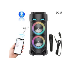 Φορητό ηχείο Karaoke με Bluetooth + μικρόφωνο και τηλεχειριστήριο - DD17 - Sellzone.bg Φορητό ηχείο Karaoke με Bluetooth + μικρόφωνο και τηλεχειριστήριο - DD17