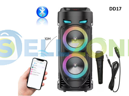 Φορητό ηχείο Karaoke με Bluetooth + μικρόφωνο και τηλεχειριστήριο - DD17