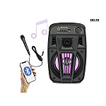 Ασύρματο ηχείο Bluetooth Karaoke + μικρόφωνο, φως LED και buffer - DD20