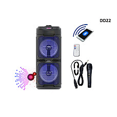 Φορητό ηχείο Bluetooth με υψηλή ισχύ + μικρόφωνο και τηλεχειριστήριο - DD22 - Sellzone.bg Φορητό ηχείο Bluetooth με υψηλή ισχύ + μικρόφωνο και τηλεχειριστήριο - DD22