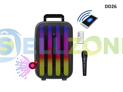 Ηχείο καραόκε με φώτα Bluetooth και RGB + μικρόφωνο και τηλεχειριστήριο - DD26