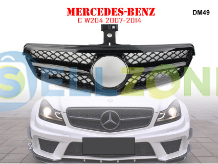 Μαύρη μπροστινή γρίλια για Mercedes C W204 08-14 - DM49