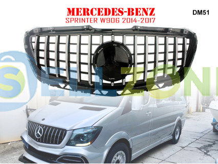 Μπροστινή γρίλια με ασημιές αποχρώσεις Mercedes Sprinter W906 13-17 - DM51