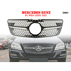 Μπροστινή γρίλια με ασημιές αποχρώσεις τύπου Diamond για Mercedes ML W164 09-12 AMG - DM53 - Sellzone.bg Μπροστινή γρίλια με ασημιές αποχρώσεις τύπου Diamond για Mercedes ML W164 09-12 AMG - DM53