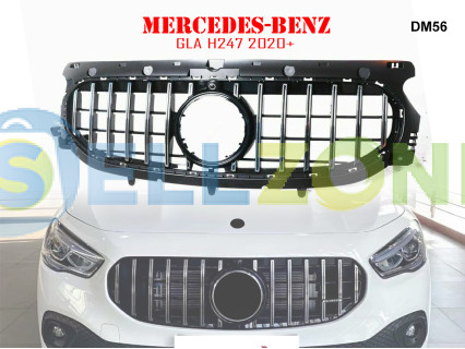 Μπροστινή γρίλια με ασημιές αποχρώσεις για Mercedes GLA H247 2020+ - DM56
