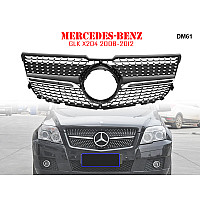 Μπροστινή γρίλια με ασημιές αποχρώσεις τύπου Diamond για Mercedes GLK X204 08-12 - DM61