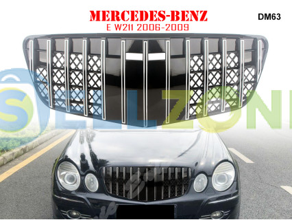 Μπροστινή γρίλια με ασημιές αποχρώσεις για Mercedes E W211 06-09 - DM63