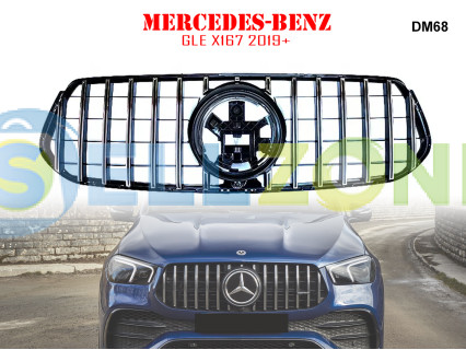Σπορ Μπροστινή γρίλια με ασημιές αποχρώσεις για Mercedes GLE W167 2019+ - DM68