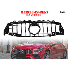 Μπροστινή γρίλια με ασημιές αποχρώσεις τύπου GT για Mercedes CLA W118 2019+ - DM69 - Sellzone.bg Μπροστινή γρίλια με ασημιές αποχρώσεις τύπου GT για Mercedes CLA W118 2019+ - DM69