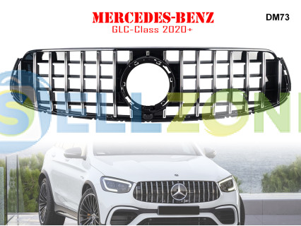 Μπροστινή γρίλια με ασημιές αποχρώσεις  για Mercedes GLC X253 2019+ - DM73