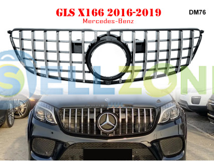 Μπροστινή γρίλια με ασημιές αποχρώσεις τύπου GT για Mercedes GLS X166 16-19 ετών - DM76