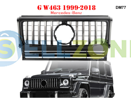 Μπροστινή γρίλια GT με ασημιές αποχρώσεις για Mercedes G Class W463 99-18. - DM77