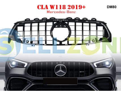 Σπορ Μαύρη μπροστινή γρίλια GT για Mercedes CLA W118 2019+ - DM80