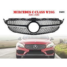 Μπροστινή γρίλια με ασημιές αποχρώσεις τύπου Diamond για Mercedes C W205 - DM85 - Sellzone.bg Μπροστινή γρίλια με ασημιές αποχρώσεις τύπου Diamond για Mercedes C W205 - DM85