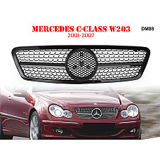 Μπροστινή γρίλια με ασημιές αποχρώσεις τύπου Diamond για Mercedes C W203 - DM88 - Sellzone.bg Μπροστινή γρίλια με ασημιές αποχρώσεις τύπου Diamond για Mercedes C W203 - DM88