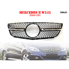 Μπροστινή γρίλια με ασημιές αποχρώσεις τύπου Diamond για Mercedes B W245 2009-2011 - DMb24 - Sellzone.bg Μπροστινή γρίλια με ασημιές αποχρώσεις τύπου Diamond για Mercedes B W245 2009-2011 - DMb24