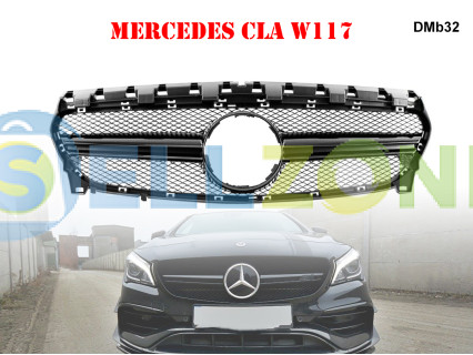 Μαύρη μάσκα μπροστινού προφυλακτήρα AMG για τη Mercedes CLA W117 - DMb32