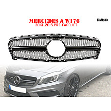 Μπροστινή μαύρη μάσκα AMG για Mercedes A W176 - DMb33 - Sellzone.bg Μπροστινή μαύρη μάσκα AMG για Mercedes A W176 - DMb33
