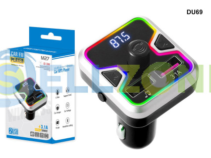 Έγχρωμος πομπός Bluetooth FM για αυτοκίνητο, φορτηγό, λεωφορείο - DU69