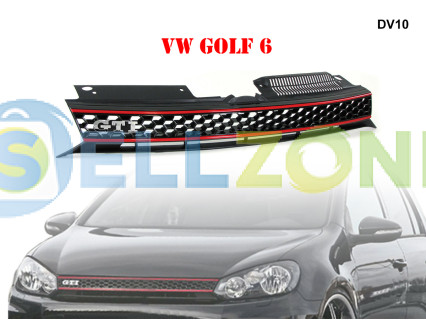 Γρίλια για τον μπροστινό προφυλακτήρα του VW GOLF 6 VI GTI - DV10