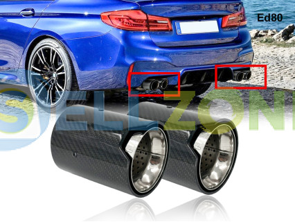 Ακροφυσιές εξατμισης BMW M Carbon 66/93mm - Ed80