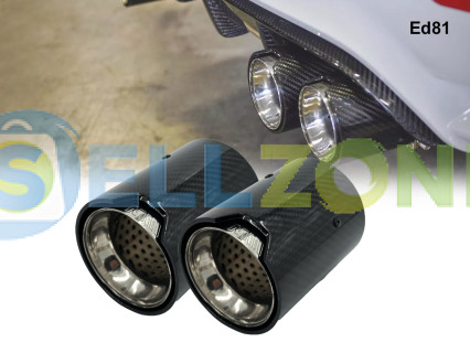 Διπλές BMW M ακροφυσιές εξατμισης Carbon 73/93mm - Ed81