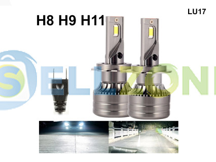 Λαμπτήρες LED H8 H9 H11 με λευκό φως CANBUS - 46W, 6000lm -LU17