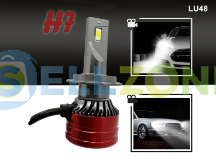 V7 H7 LED Bright Light Headlight Bulbs - LU48