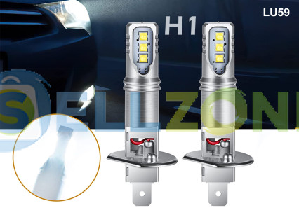 Λαμπτήρες αυτοκινήτου H1 6000K εξαιρετικά φωτεινοί 6000LM LED - LU59
