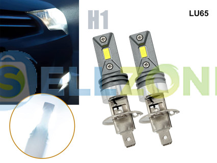 Λάμπες αυτοκινήτου H1 LED 12V/24V 6500K 1200LM COB τσιπ - LU65