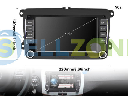 Πολυμέσα ANDROID 11 7 ιντσών για VW Passat Golf - N02