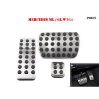 Σετ Πεταλιέρες Αυτοκινήτου Αλουμινίου 3τμχ για Mercedes ML W164 W166 - PD079 - Sellzone.bg Σετ Πεταλιέρες Αυτοκινήτου Αλουμινίου 3τμχ για Mercedes ML W164 W166 - PD079