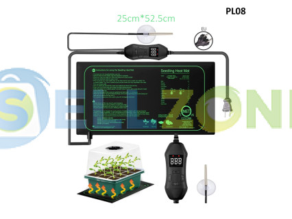 Θερμαινόμενο χαλάκι προπαρασκευής δενδρυλλίων με ψηφιακό έλεγχο θερμοκρασίας 25 x 52 cm - PL08