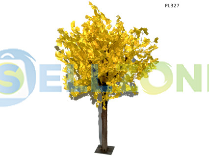 Τεχνητό φθινοπωρινό δέντρο για διακόσμηση 1.5 m κίτρινο – PL327