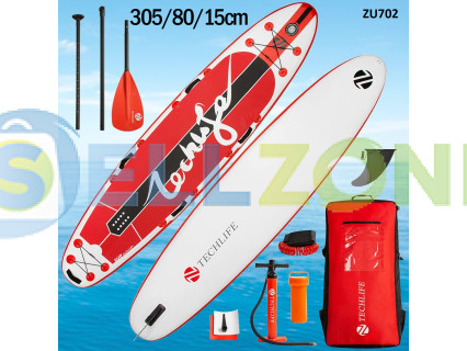 Φουσκωτή σανίδα Stand Up Paddle Board SUB κόκκινη Techlife 10' – ZU702