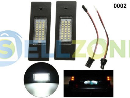 Λευκά φώτα LED για πίσω πινακίδα εγγραφής για BMW E81 E87 E63 - 0002