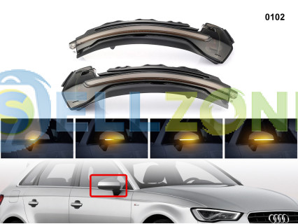 DYNAMIC LED Σετ Φλας ενδείξεων στροφής για καθρέφτες Audi A3 8V - 0102