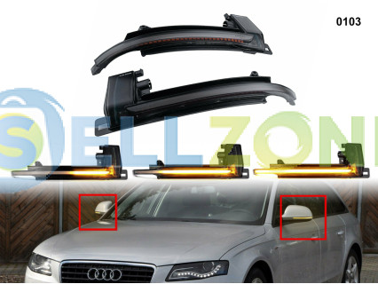 DYNAMIC LED Σετ Φλας ενδείξεων στροφής για καθρέφτες Audi A4 B8 A5 A6 - 0103