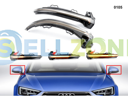 DYNAMIC LED Σετ Φλας ενδείξεων στροφής για καθρέφτες Audi A4 B9 A5 - 0105
