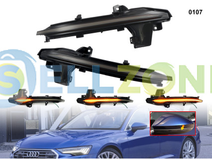 DYNAMIC LED Σετ Φλας ενδείξεων στροφής για καθρέφτες Audi A6 C8 A7 A8 - 0107