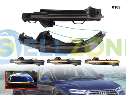DYNAMIC LED Σετ Φλας ενδείξεων στροφής για καθρέφτες Audi Q5 Q7 - 0109